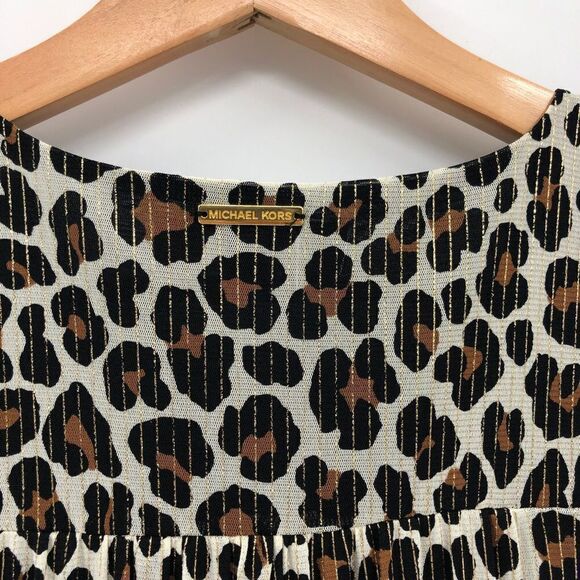 ‎MICHAEL KORS Cheetah Ruffled Print Mini Dress - Picture 8 of 9
